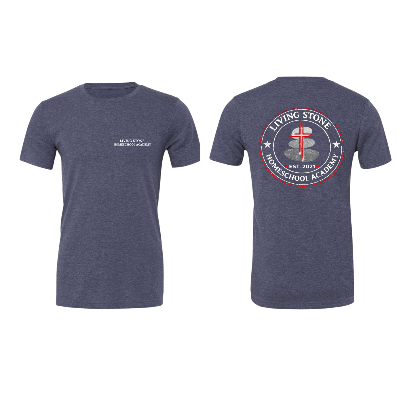 Living Stone Back logo (Adult + Youth sizes)