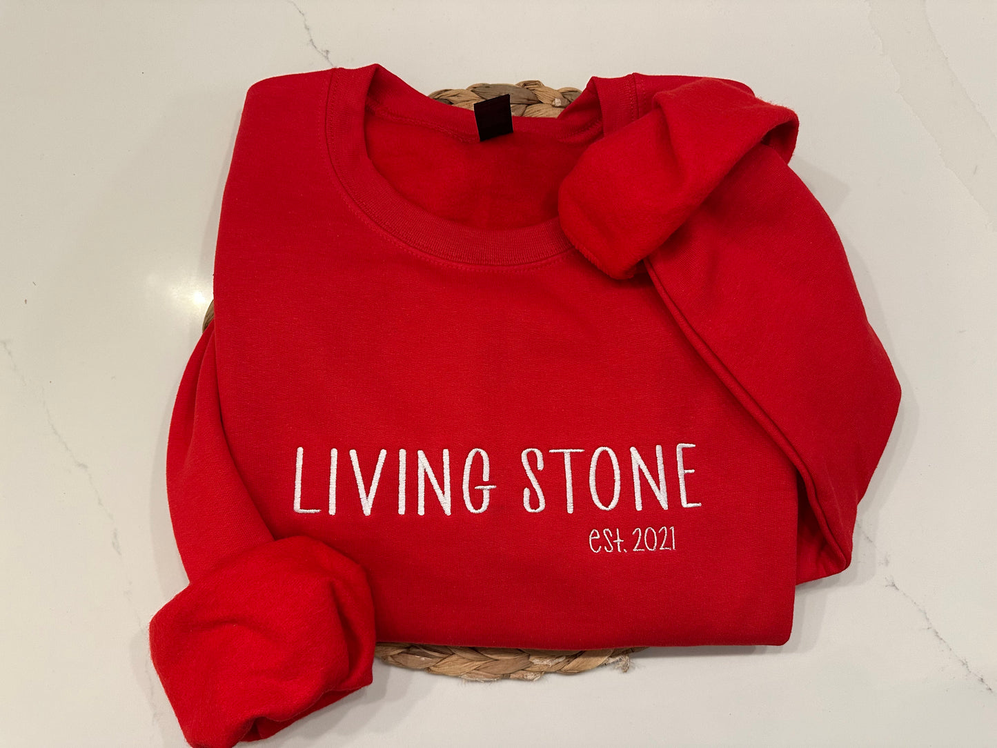 Living Stone Red Sweatshirt (Adult + Youth sizes)