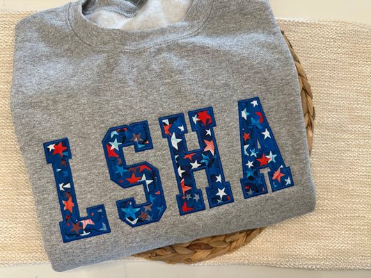 LSHA Red, White, Blue Stars Sweatshirt (Adult + Youth sizes)