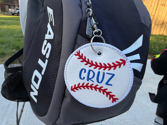 Personalized Baseball/Softball bag tag