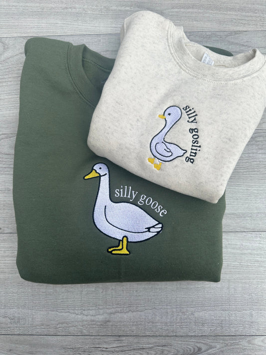 Matching Silly Goose/Silly Gosling Adult and Toddler Sweater